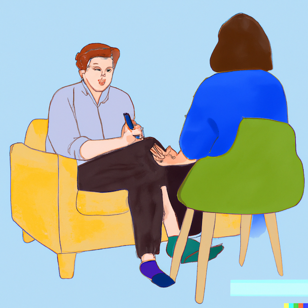 DBT Therapist in a 121 therapy session with BPD client working through DBT skills